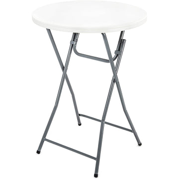 24インチ 円形プラスチック製折りたたみ式屋外ピクニックテーブル